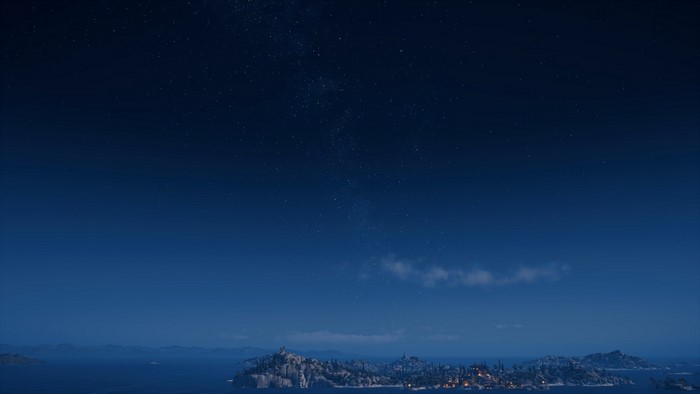 Assassin's Creed Odyssey Night Sky Over Islands
