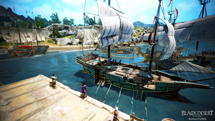 Black Desert Online: Ships in a Harbor