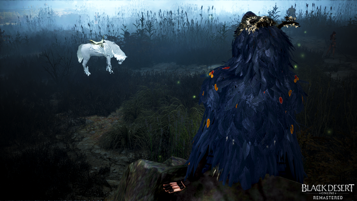 Black Desert Online: Character with a spectral horse