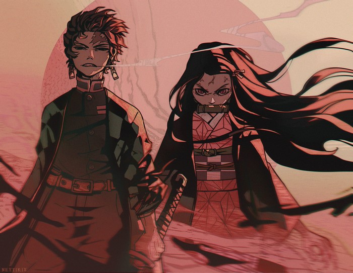 Tanjiro and Nezuko from Kimetsu no Yaiba
