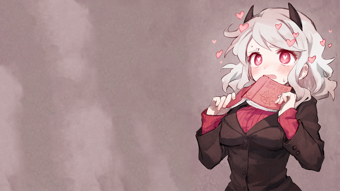 Modeus from Helltaker with Heart Eyes