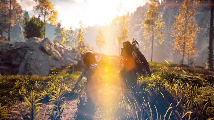 Aloy and Rost from Horizon: Zero Dawn