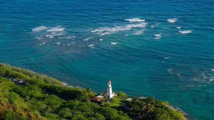 Diamond Head Lighthouse on Oahu, Hawaii