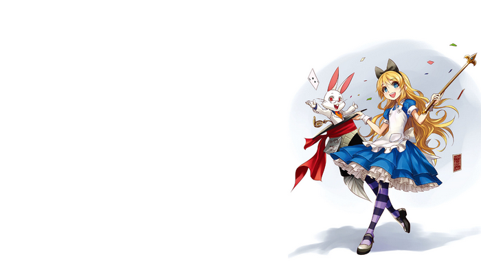 Alice and White Rabbit from Alice in Wonderland