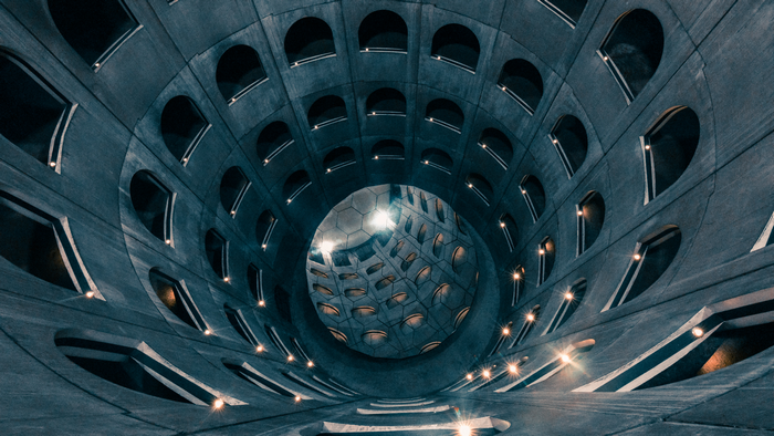 Hexagonal parking garage in Lyon, France