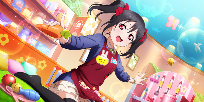 Yazawa Nico from Love Live! Series holding a carrot