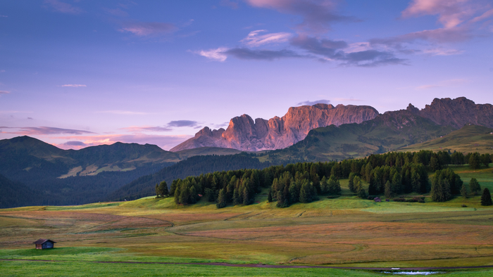 Dolomites Mountains at Sunrise, South Tyrol, Italy