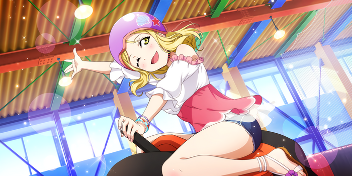 Ohara Mari from Love Live! Sunshine on a ride