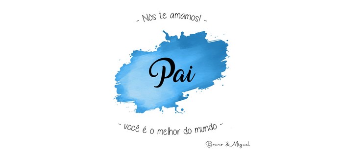 Father's Day card with "Pai" text