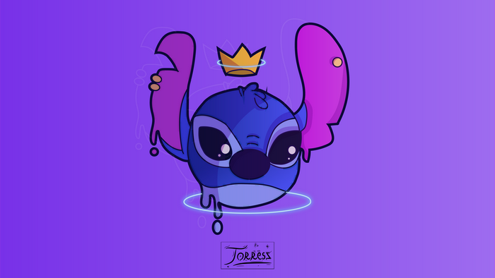 4K Lilo and Stitch Minimalist Art