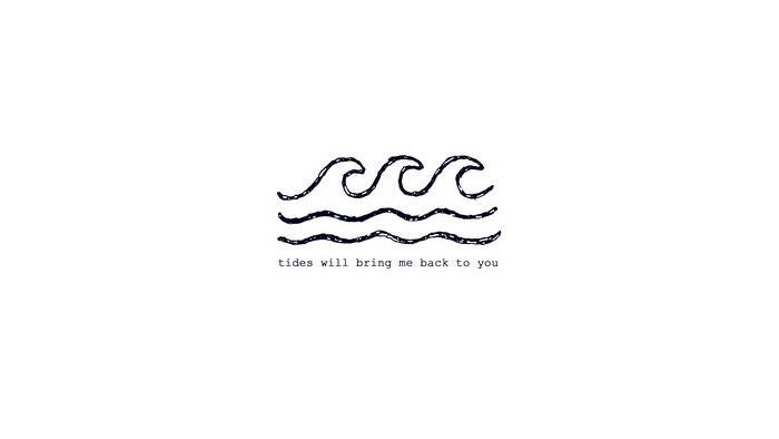 Minimalist waves artwork with text