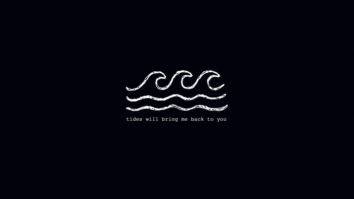 Minimalist waves with text