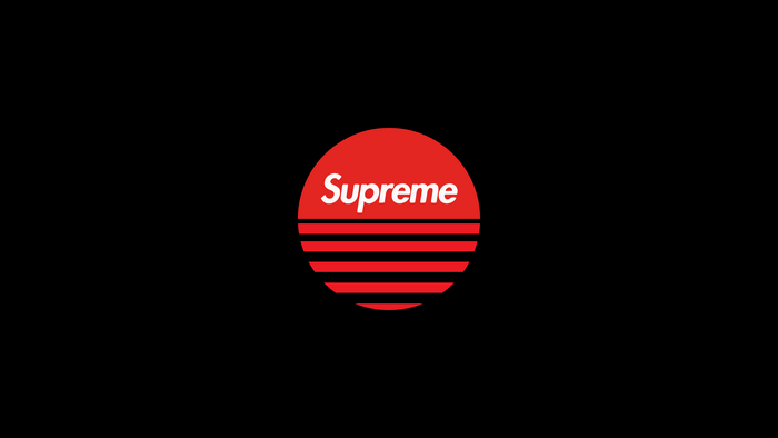 Supreme logo with red sun and lines