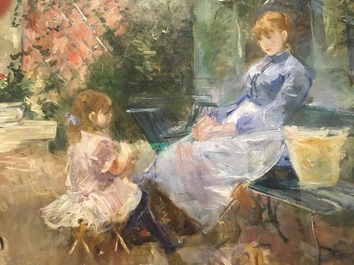 Two women in a garden, painting by Berthe Morisot