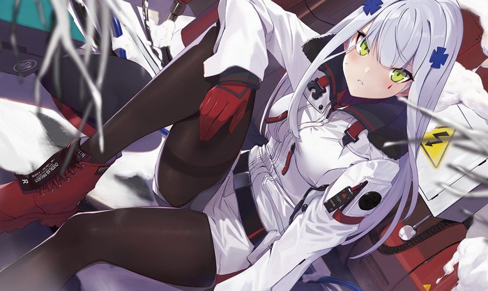 HK416 from Girls Frontline in a white coat