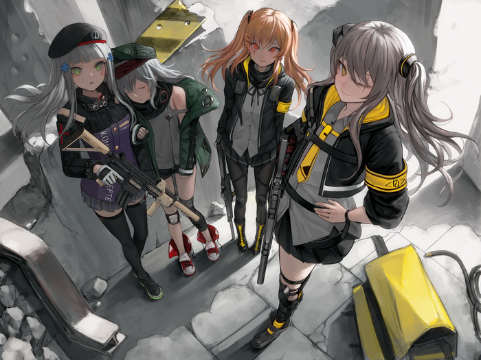 Girls Frontline anime characters with guns