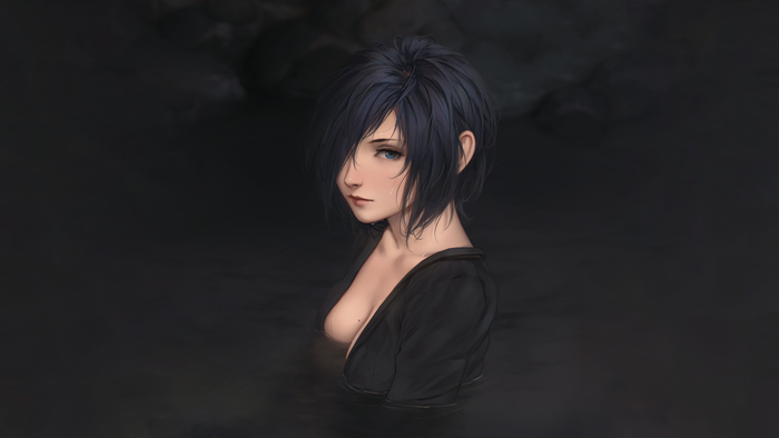Kirishima Touka from Tokyo Ghoul bathing