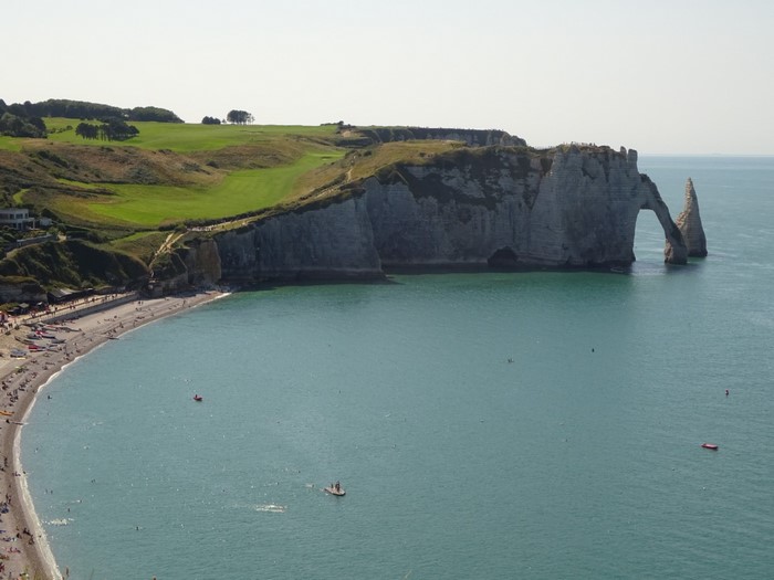 Cliffs and beach at Étretat, France