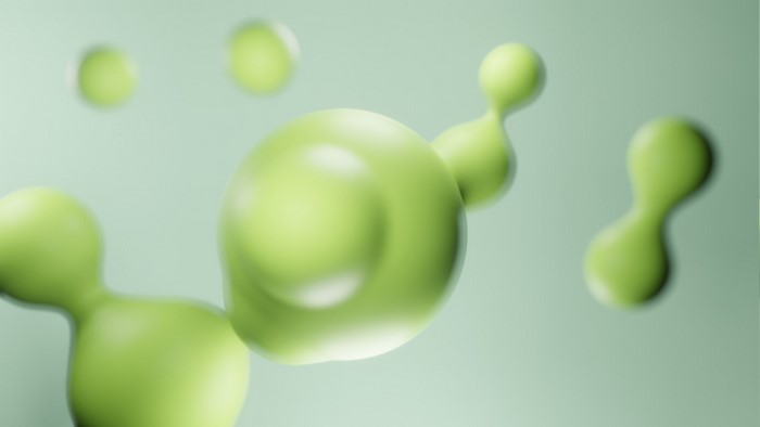 3D render of abstract green blobs