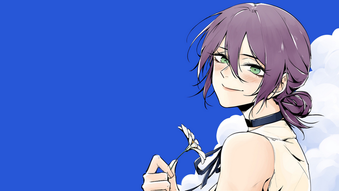 Reze from Chainsaw Man with a flower