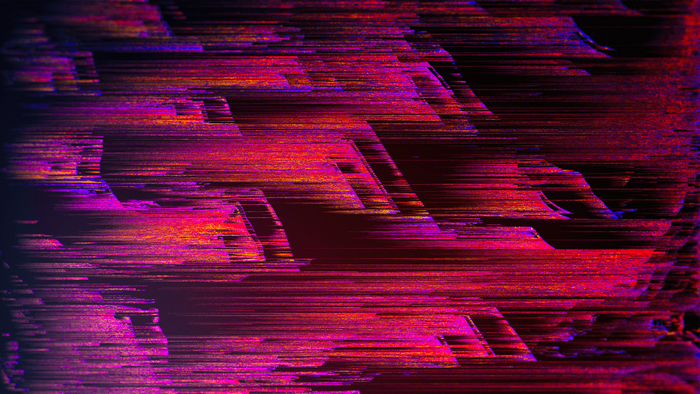 4K digital artwork with pink, red, and purple noise