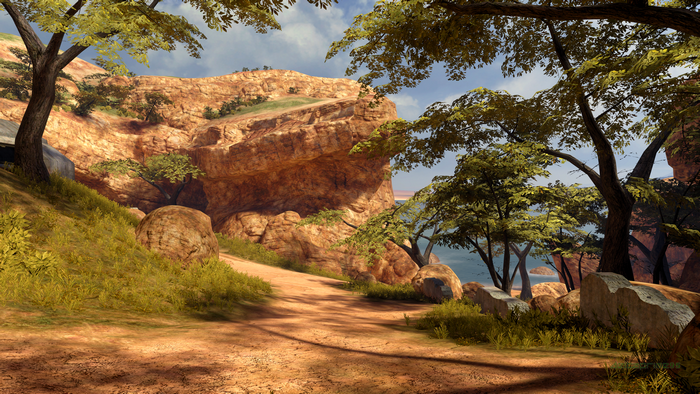 Halo 3 High Ground multiplayer map with ocean view