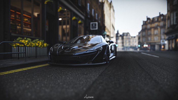 Black McLaren P1 in Forza Horizon 4