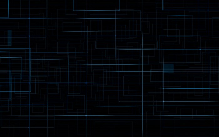 Abstract blue lines on black background