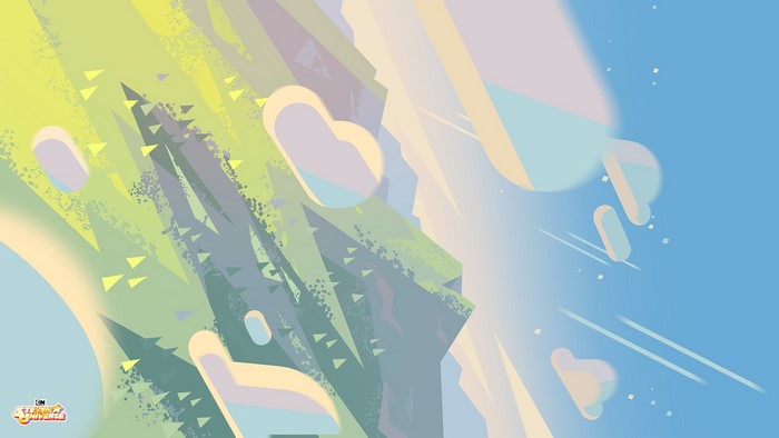 Steven Universe abstract landscape with geometric shapes