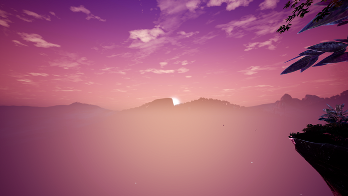 4K Pink Sunset Over Mountains