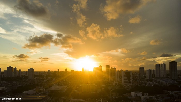 Sunset over João Pessoa, Brazil