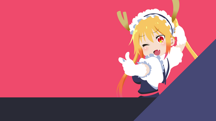 Tohru from Kobayashi-san Chi no Maid Dragon winking
