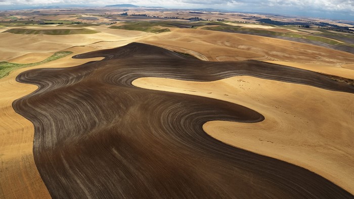 Aerial view of Palouse Falls State Park, Washington