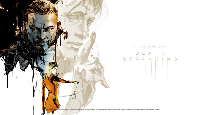 Death Stranding art with characters and game title