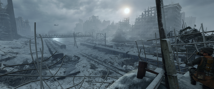 Metro Exodus post-apocalyptic train station