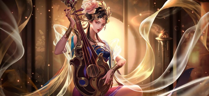Yang Yuhuan Playing Musical Instrument