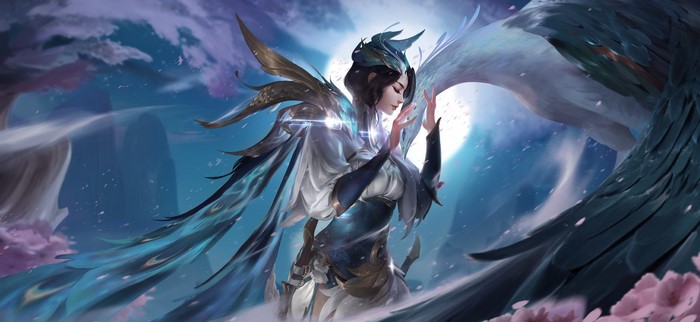 Consort Yu from Glory of Kings with a bird