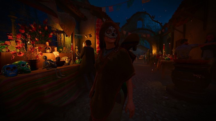 Lara Croft in Shadow of the Tomb Raider during Day of the Dead