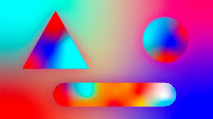 Abstract gradient shapes with vivid colors