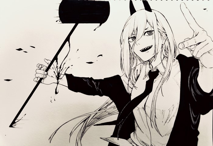 Power from Chainsaw Man with a hammer