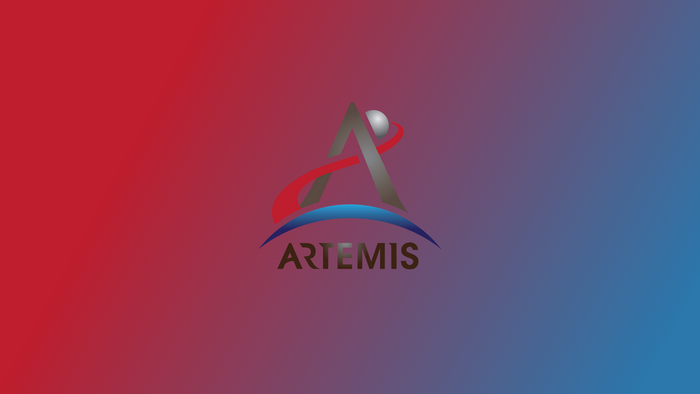 Artemis NASA logo on a gradient background