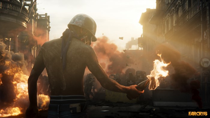 Man with Molotov Cocktail in Far Cry 6