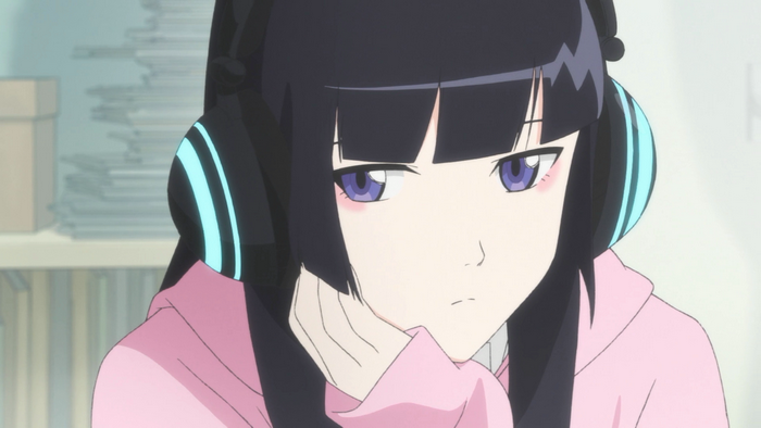 Haruko Haruhara from FLCL Progressive wearing headphones