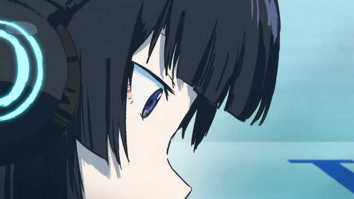 Haruko Haruhara from FLCL Progressive wearing headphones