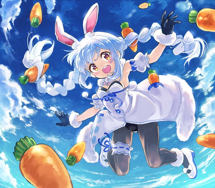 Usada Pekora from Hololive with Carrots