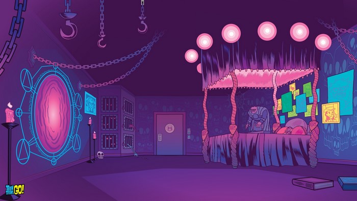 Teen Titans Go! Room with Portal and Bed