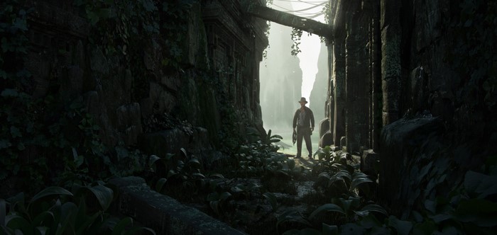 Indiana Jones in ancient ruins