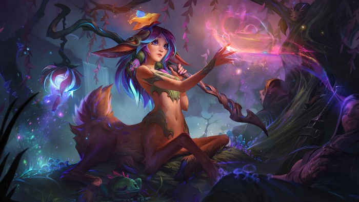 Lillia from League of Legends casting magic