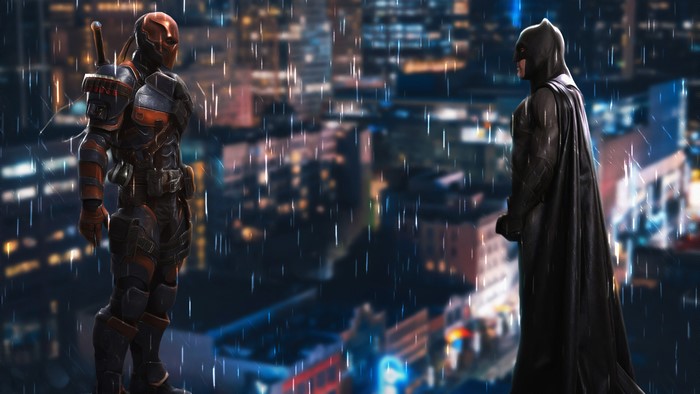 Batman and Deathstroke in DC Comics 4K