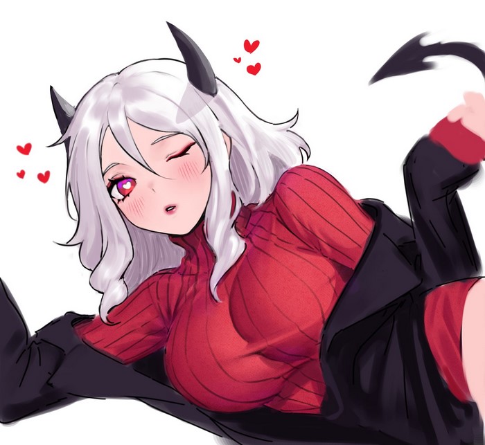 Modeus from Helltaker in Red Sweater